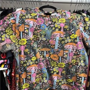 Nooworks Multicolor Floral and Mushroom Tee